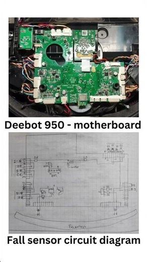 Deebot 950 - Fall sensor circuit diagram.