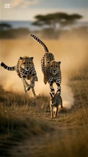 "Two Cheetahs Hunting a Rabbit in African Safari #viralvideo #africa #safari