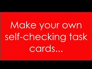 How to make self-checking task cards in Google Slides