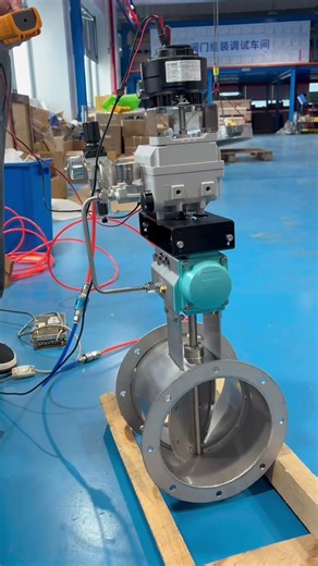 pneumatic control damper valve , assembled with ROTORK positioner.