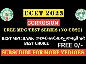ECET CORROSION CHAPTER IMPORTANT QUESTIONS FOR ECET 2023 |#corrosionimportantquestionsforecet#ecet