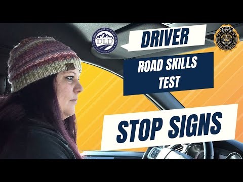 Utah DLD Road Skills Test Mandatory Maneuvers - Stop Sign Multiple Camera Views