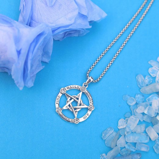 Pentagram Necklace – 925 Sterling Silver Celtic Knot Pentacle Pendant – Wiccan Pagan Witch Jewelry – Spiritual Protection Gift for Men Women - Etsy