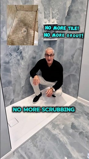 Maintenance Free Shower Pan! No Tile, No Grout! #shorts #bathroom #diy
