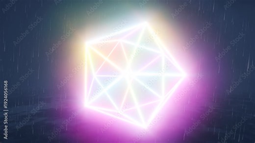 Color Neon led lines figure abstract bg able to loop endless 4k