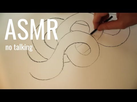 ASMR charcoal drawing, no talking, very relaxing