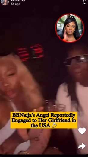 @cutie____juls on Instagram: "BBNaija’s Angel flaunts a massive ring as she’s reportedly engaged to her girlfriend, Tunmie, in the USA. Congratulations to Angel and her iyawo"