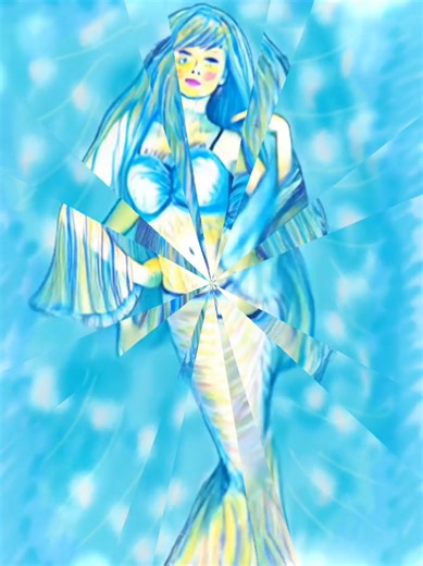 Mermaid Dance #mermaid #artwork #dance #blue #asmr