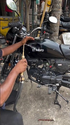 splendor patrol tank dent repair 🔥😯 #bikemaster07 #shorts