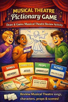 Musical Theatre Pictionary Game | Draw & Guess Musical Theatre Review Activity