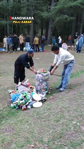 Day 7 of our clean-up drive at Pujj Kabar, Handwara ♻️🌲pujjKabar #Handwara #CleanUpDrive