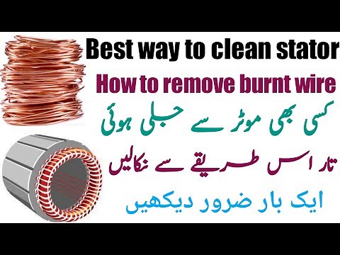 Best way to clean stator/remove burnt wire from stator