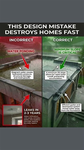 THIS DESIGN MISTAKE DESTROYS HOMES FAST #shorts #civilengineering065 #viral