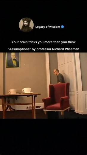 Legacy of wisdom on Instagram: "Think your eyes show you the truth? 👀🧠 In “Assumptions,” psychologist Prof. Richard Wiseman reveals how the brain jumps to conclusions before you even notice. What you “assume” shapes what you see, turning simple moments into powerful illusions. The takeaway is simple but wild: perception is prediction, not reality. Shift the angle, question the assumption, and suddenly the illusion breaks. Stay curious—your brain loves shortcuts. ✨ Via : [Quirkology] YT By prof