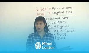 Mind Luster - Learn English Grammar SINCE FOR