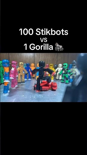 100 Stikbots VS 1 Gorilla!