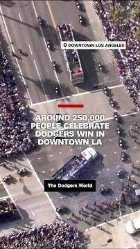 Around 250,000 people celebrate Dodgers win in Downtown LA