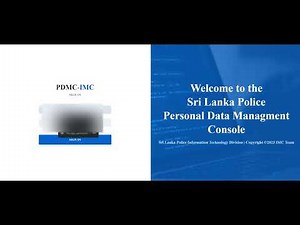 Sri Lanka Police New HR System - 01 Login & Dashboard