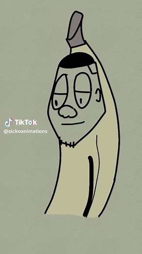 Bananana next to a banananaa!🍌foryoupage #fyp #viral #animation #animationmeme #banana #funny