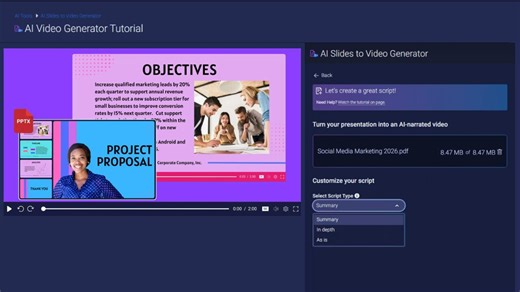 Slides to video with ScreenPal AI: from static to stunning