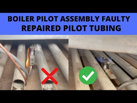 BOILER PILOT ASSEMBLY FAULTY. REPAIRED PILOT TUBING.