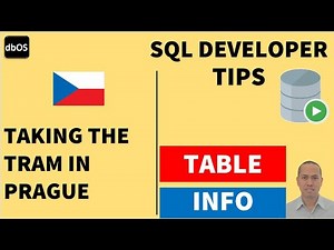 Table Infomation in SQL Developer | Taking tram in Prague