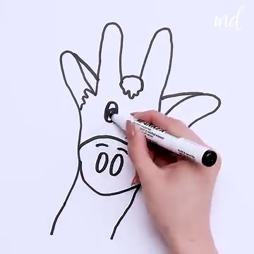 2.3M views · 21K reactions | Easy drawings with hand outlines! ✍️️ | Art & Painting | Facebook