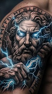 Would you dare to wear Zeus's lightning bolt tattoo? ⚡️ #shorts #tattoos