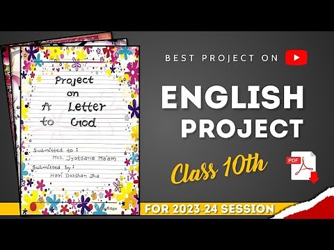 English Project File Class 10th A Letter To God | A Letter To God English Project File PDF 2023-24