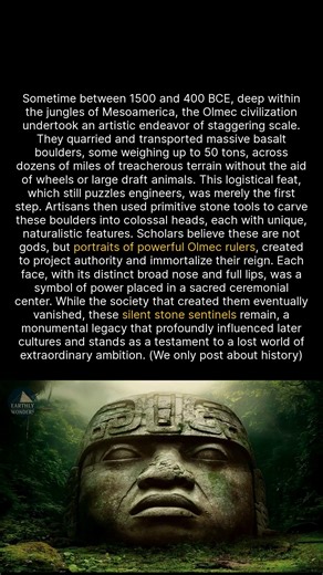 Ancient engineers moved 50-ton stones without wheels to carve these colossal portraits. #history #archaeology #ancienthistory | Earthly Wonders