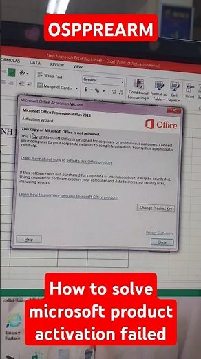 How to solve microsoft product activation failed!