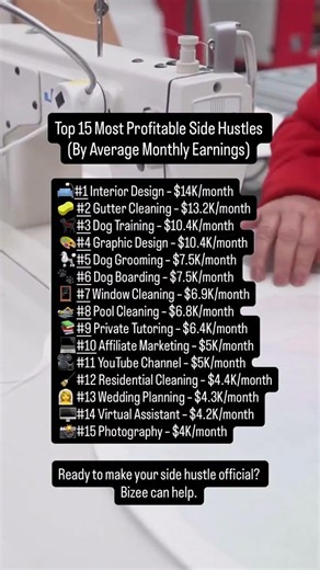 Most Profitable Side Hustles (Ranked by the Government!)