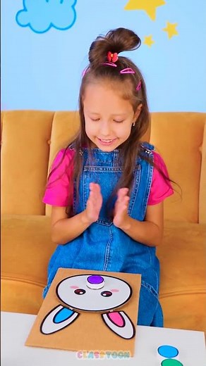 Let's Learn COLORS 🎨 With A Cute BUNNY 🐰 #learning #diy
