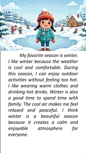 🌸 My Favorite Season | Simple English Essay for Students #englishessay