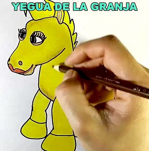 We Color the Green Horse's Girlfriend from La Granja de Zenón | Drawings for kids