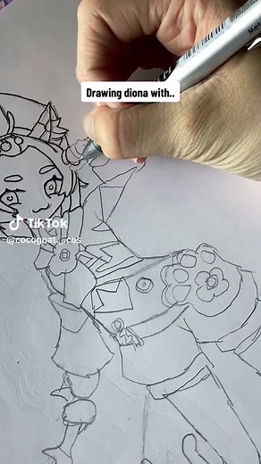 @tiktok @scratchcosalt @i_love_hanako8 #art #genhsinimpact #dionagenshinimpact #cocogoat