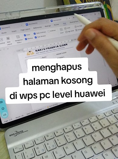 Cara Menghapus Halaman Kosong di WPS Office (Huawei MatePad)