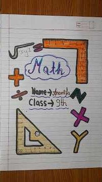 # ' Math ' front page idea. 🎀