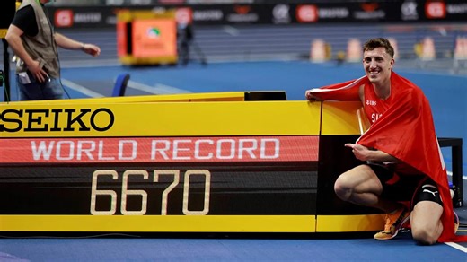 Ehammer runs away with heptathlon world record