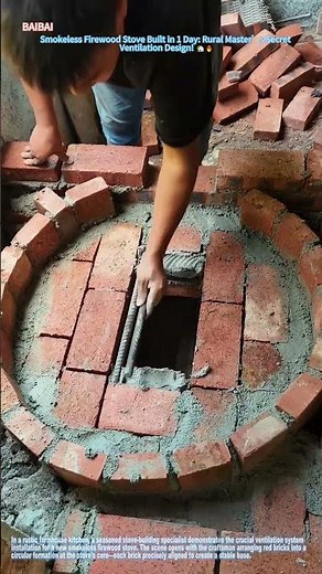 Smokeless Firewood Stove Built in 1 Day: Rural Master’s Secret Ventilation Design! 🏡🔥