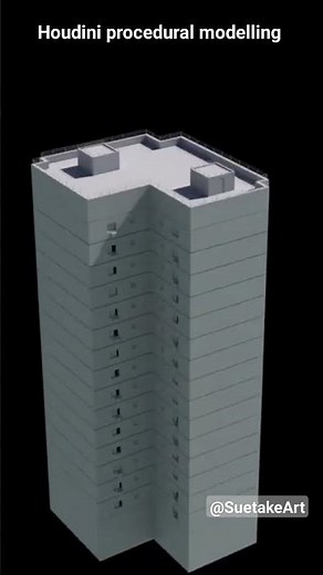 Houdini procedural modelling. #houdini #procedural #vfx #cgi #3d #modeling #building