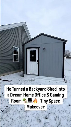 He Turned a Backyard Shed Into a Dream Home Office & Gaming Room 🏡💻🔥 | Tiny Space Makeover