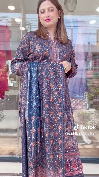 Traditional Outfit Showcase: Elegant Dress Modeling