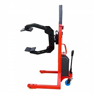 [Hot Item] Semi-Electric Powered Lift Walkie Stacker for Roll Material with Vertical Roll Gripper/Rotator