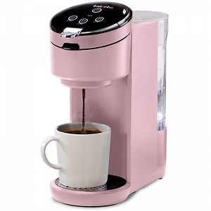 Instant Solo 2-in-1 Single Serve Coffee Maker for Ground Coffee or K-Cup Pods with 3 Brew Sizes, Pink