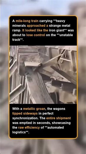 🚂 INDUSTRIAL MAGIC! Automatic Train Unloading #engineering #satisfying #techlover