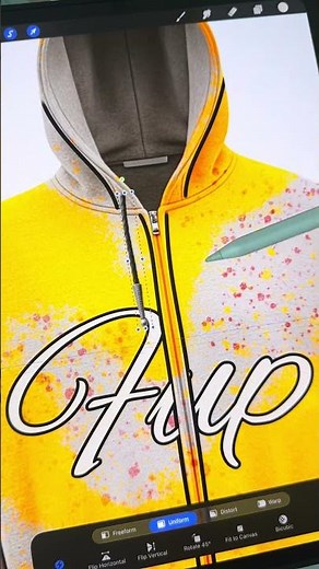 Designing a tie-dye zip hoodie in Procreate