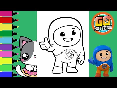 Coloring Go Jetters Kyan and Xuli Coloring Book Pages | Sprinkled Donuts JR