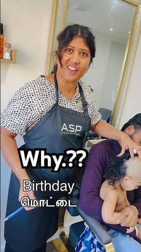 UK’s First Tamil Lady Barber | Trauma-Free Traditional Baby Boy Tonsure 🤍🕷️#londontamil #ytshorts