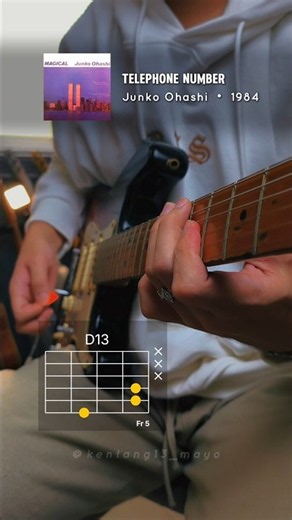 Telephone Number - Junko Ohashi (guitar tutorial) #guitarra #citypop #guitarlesson #guitarchords